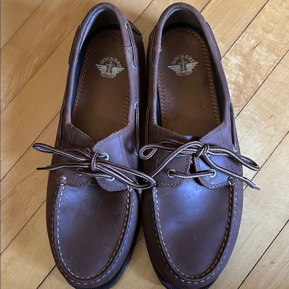 Dockers Men's Brown Leather Boat Shoes